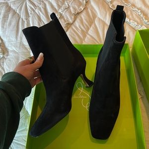 NWT SAM EDELMAN BOOTS, LANI BLACK SUEDE